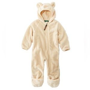 Infants' L.L.Bean Hi-Pile Fleece Bunting | Size 0-3 | Natural | LIKE NEW
